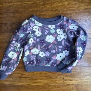 Little Sleepies Sugar Plum Floral Puff Crewneck Sweatshirt Size 2T